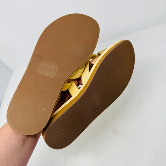 Madewell Leeandra Slide Sandals Size 9 Braided Crisscross Neutral Slip-On - Picture 9 of 11